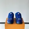 Louis Vuitton Men Blue Fabric Embellished Sneakers product view 2
