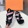Hermès Women Black Pink Leather Strappy Sandals product view 5