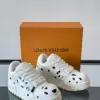Louis Vuitton Men White Leather Black Spot Sneakers product view 5
