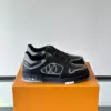 Louis Vuitton Men Black Leather Sneakers product view 1