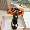 Hermès Women Black And White Mesh Sneakers product view 4