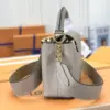 Louis Vuitton Capucines Lock Gold Handbags Cowhide Leather 21 cm product view 6