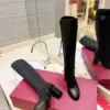 Valentino Women Black Leather Knee High Boots product view 5