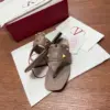 Valentino Women Taupe Leather Studded Sandals product view 3