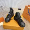 Louis Vuitton Women Black Leather Multicolor Logo Sneakers product view 1