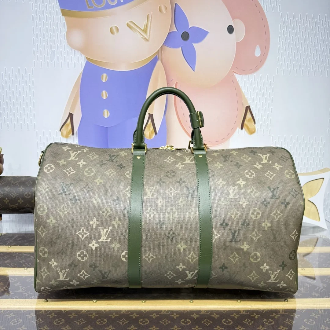 Louis Vuitton Keepall Bandoulière Khaki Green Monogram Bag product view 4