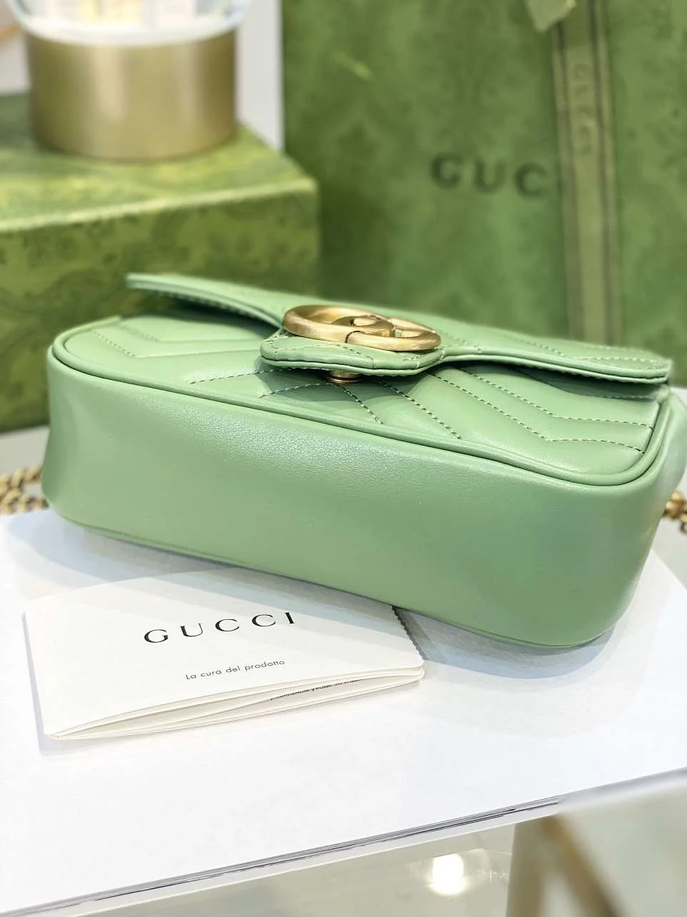 Gucci Marmont Women’s Handbag Avocado Color 22 cm product view 5