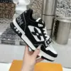 Louis Vuitton Women Black White Leather Sneakers product view 6