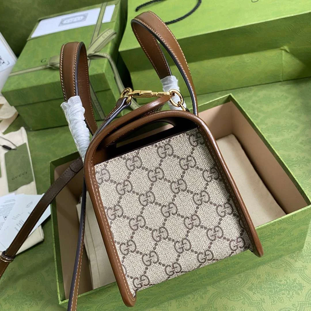 Gucci 1955 Women’s Handbag with Brown Handle 23x16x12cm product view 9