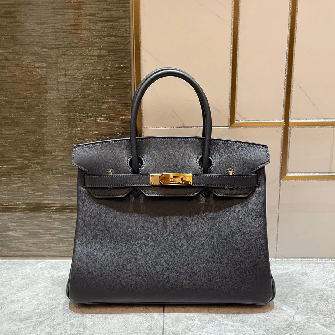 Hermès Birkin 30 cm Black Swift Leather Gold Hardware Bag product view 1