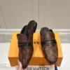 Louis Vuitton Women Brown Leather Monogram Mules product view 4