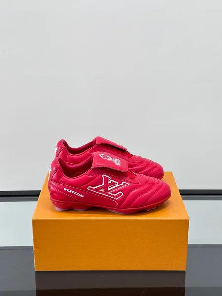 Louis Vuitton Men Red Leather Sneakers product view 1