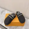 Louis Vuitton Women Black Felt Leather Trim Mules product view 6