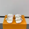 Louis Vuitton Men White Multicolor Pattern Leather Sandals product view 2