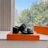 Hermès Women Black Leather Buckle Mules product view 2