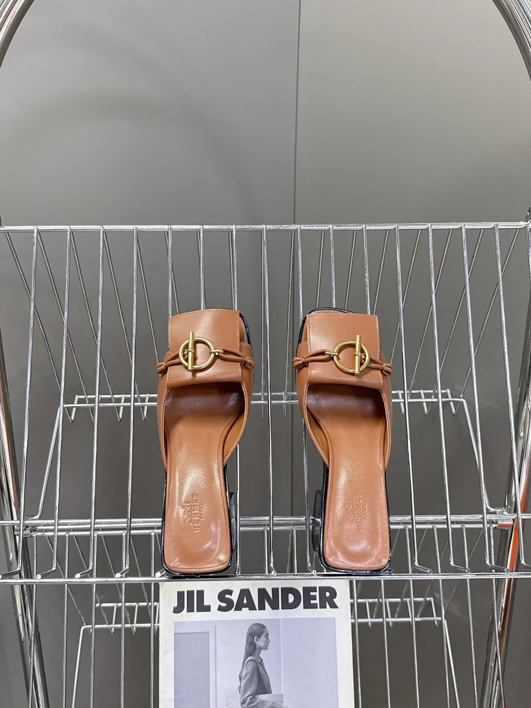 Hermès Women Brown Leather Heels product view 2