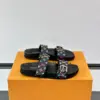 Louis Vuitton Men Black Multicolor Canvas Straps Sandals product view 2