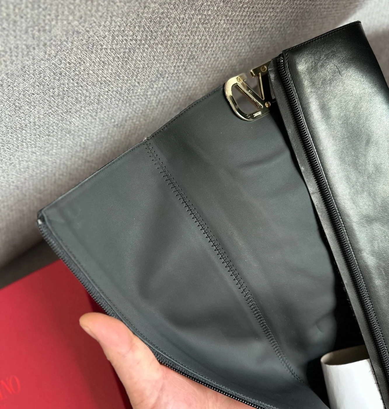 Valentino Women Black Leather Tall Boots product view 2