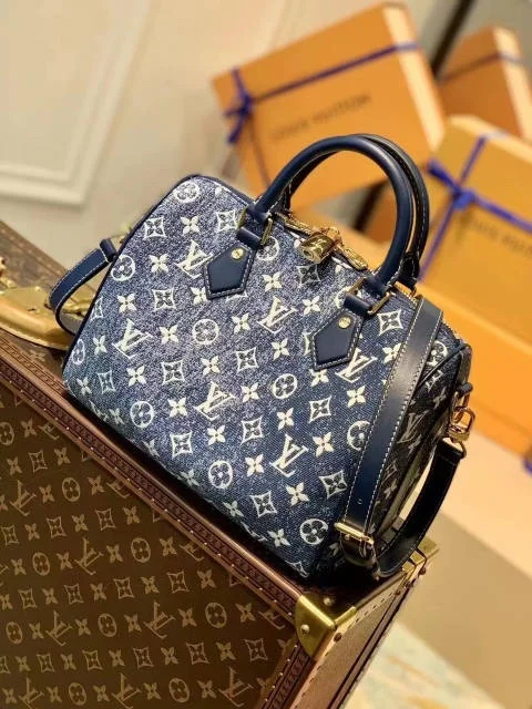 Louis Vuitton Blue Monogram Denim Jacquard Speedy 25 Bag
