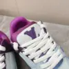 Louis Vuitton Women Blue White Leather Sneakers product view 2