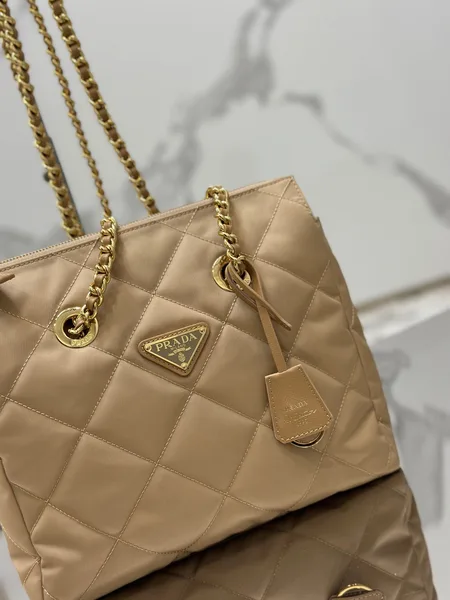 Prada Square Bag 28 In Black Re-Nylon And Saffiano Leather Trim product view 2
