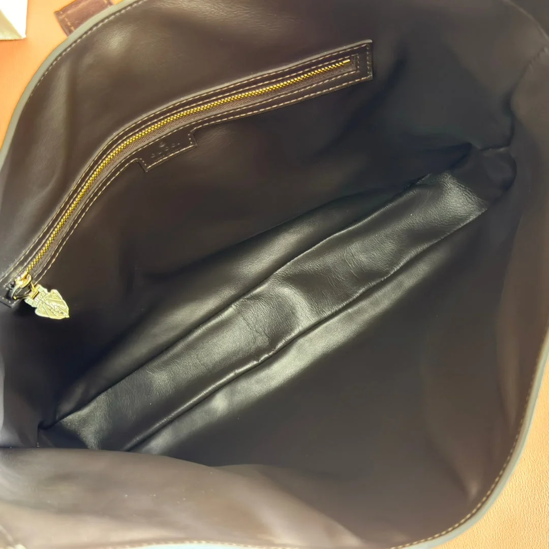 Gucci 25S Jackie Giorno 44 cm In Dark Chocolate Brown Suede Bag product view 9
