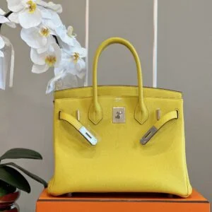Hermès Birkin 30 Amber Yellow Palladium Hardware Bag product view 4