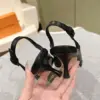 Louis Vuitton Women Black Leather Slingback Heels product view 6