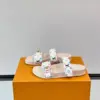 Louis Vuitton Men White Patterned Leather Sandals product view 3