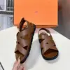 Hermès Women Brown Leather Strappy Sandals product view 5