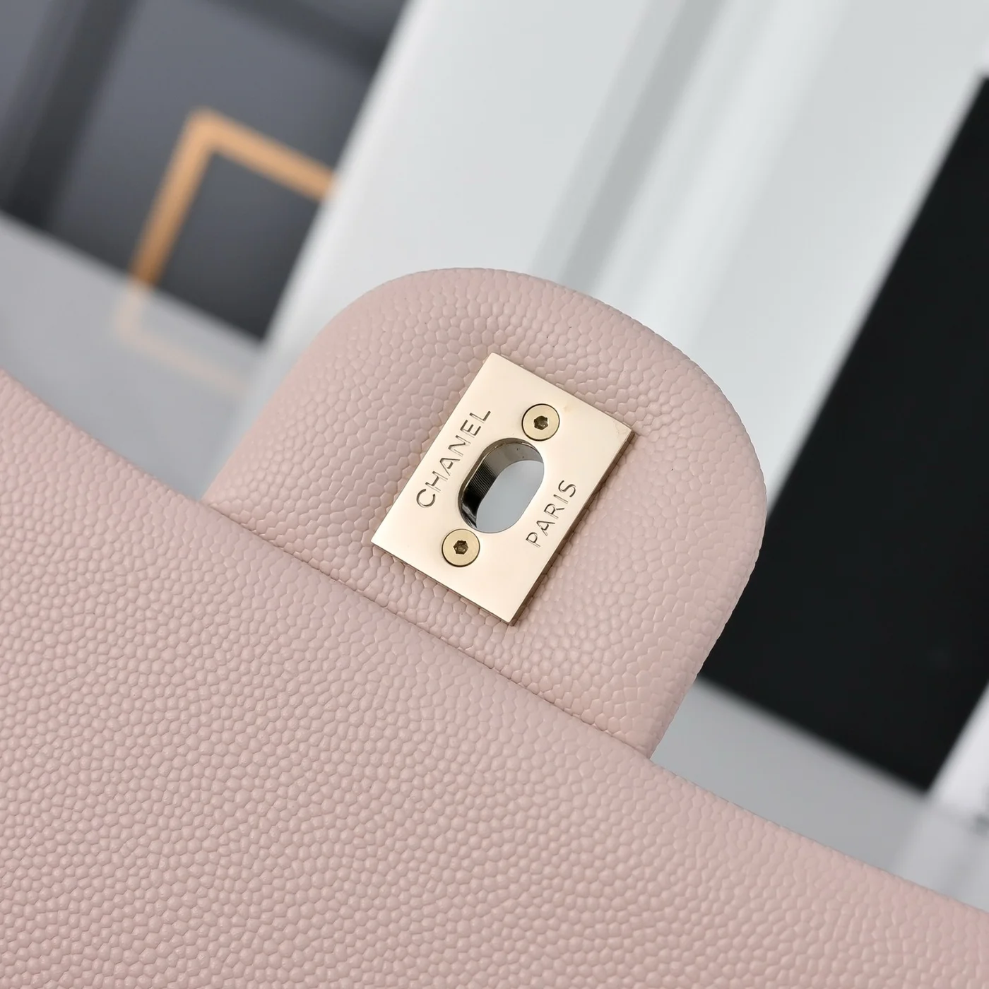 Chanel Classic Flap Medium Light Pink Silver Hardware Bag product view 7