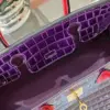 Hermès Birkin 30 Purple/Red Crocodile Leather Gold Hardware Bag product view 7