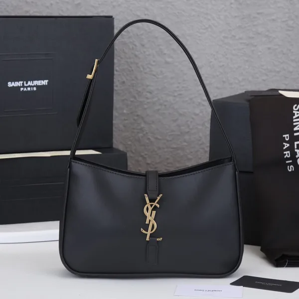 Saint Laurent Smooth Calfskin Le 5 A 7 Mini Hobo Black Bag product photo