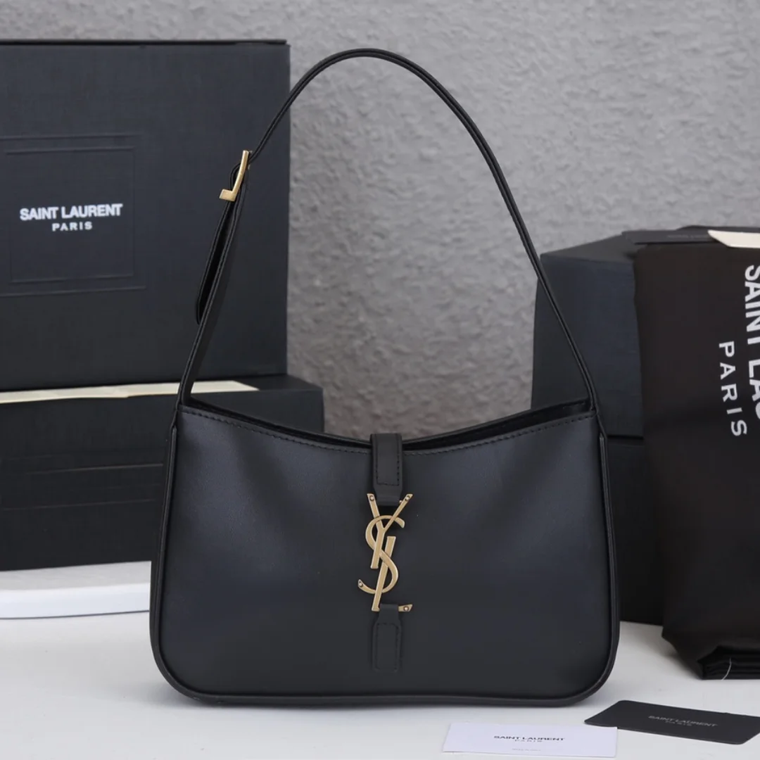 Saint Laurent Smooth Calfskin Le 5 A 7 Mini Hobo Black Bag product view 1