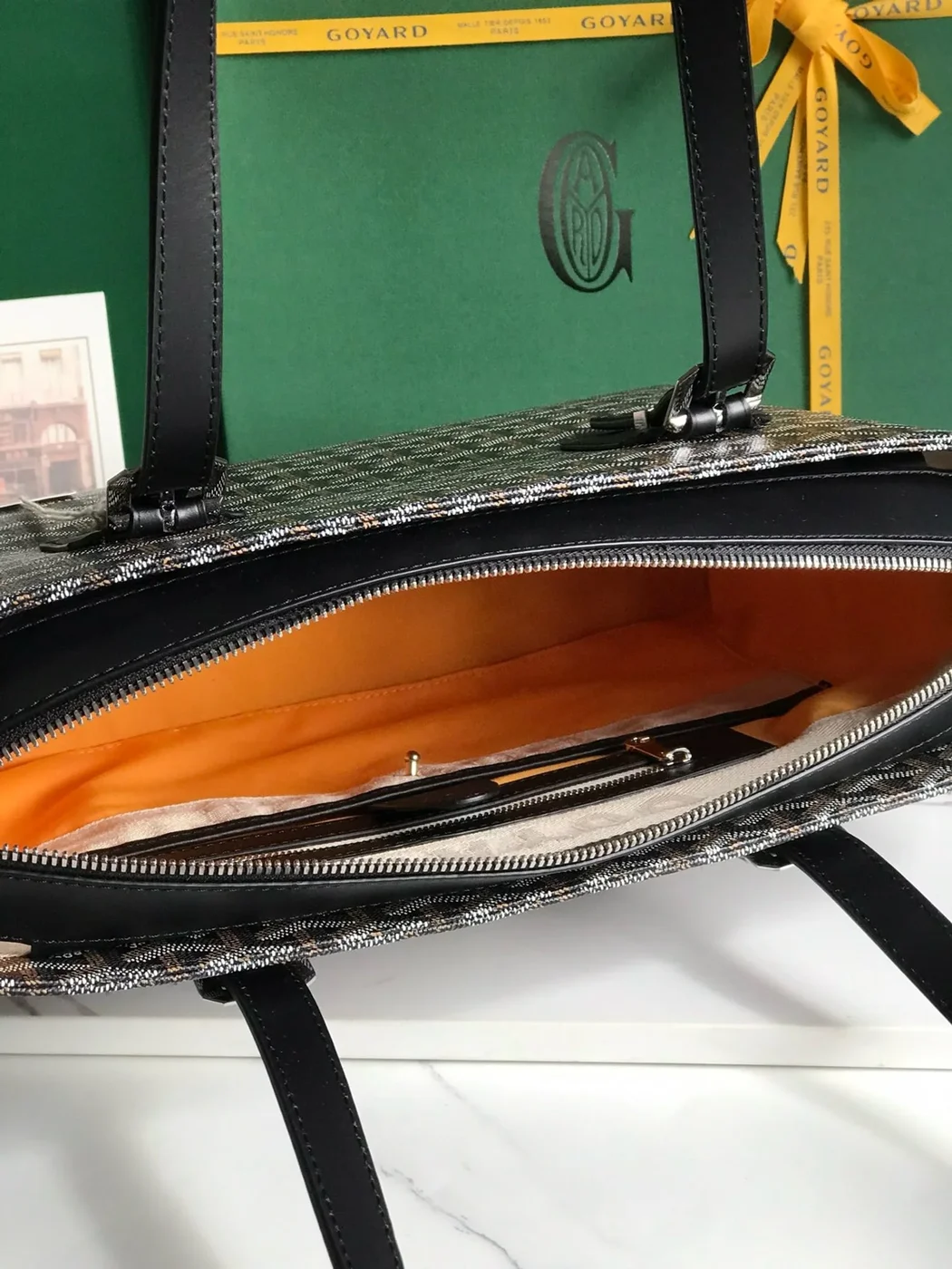 Goyardine Sac Marie Galante MM Black Bag product view 4