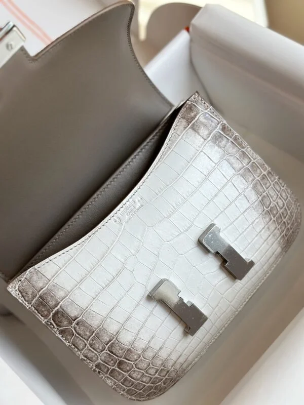 Hermès Constance 19 Himalaya Crocodile Leather Palladium Hardware Bag product view 3