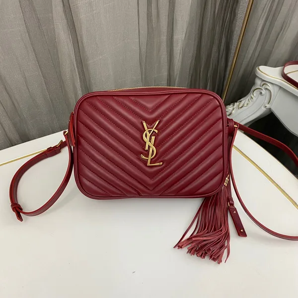 Saint Laurent Lou Medium Saint Laurent Camera Bag with Pocket and Tassel in Quilted Leather product photo