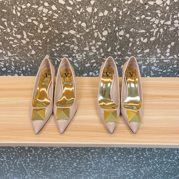 Valentino Women Nude Patent Leather Heels product view 3