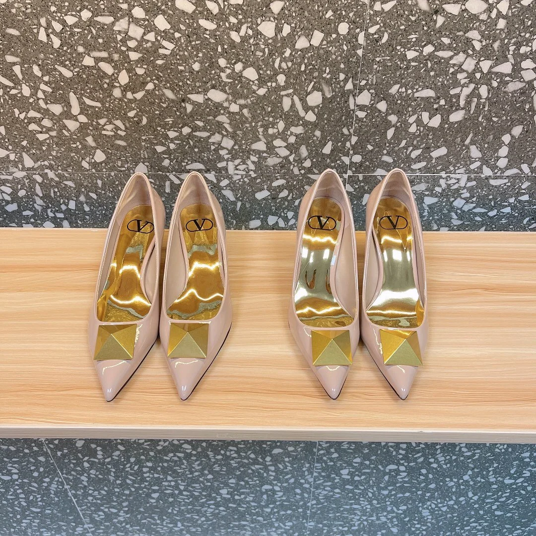 Valentino Women Nude Patent Leather Heels product view 3