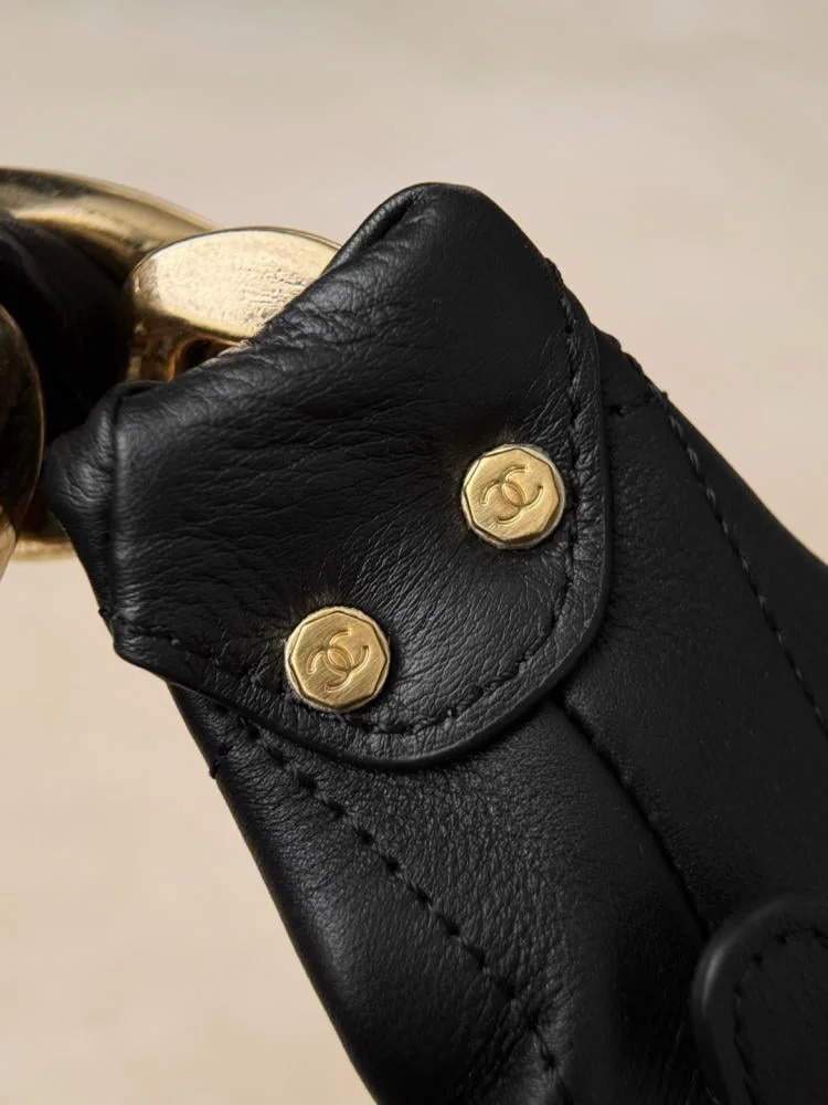 Chanel black hobo bag product view 6