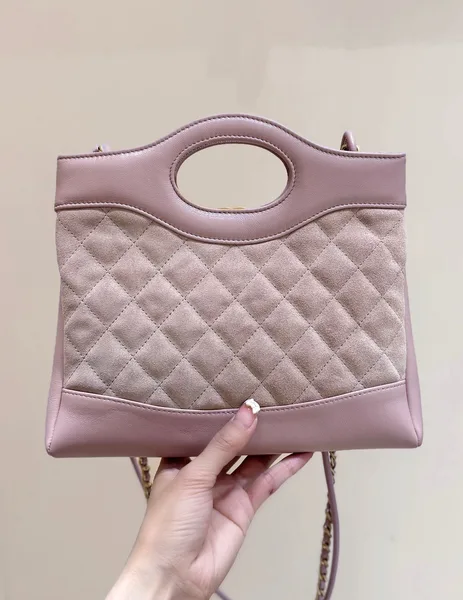 Chanel Calfskin Suede Quilted Mini 31 Shopping Bag product view 2