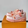 Louis Vuitton Men Pink Leather And Mesh Sneakers product view 3