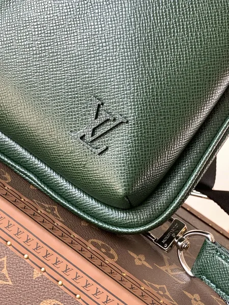 Louis Vuitton Avenue Slingbag 31 In Dark Green Taiga Leather Bag product view 3