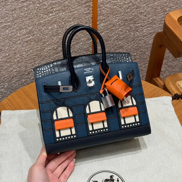 Hermès Birkin Faubourg Touch 20 In Navy Blue With Silver Hardware Bag product view 1