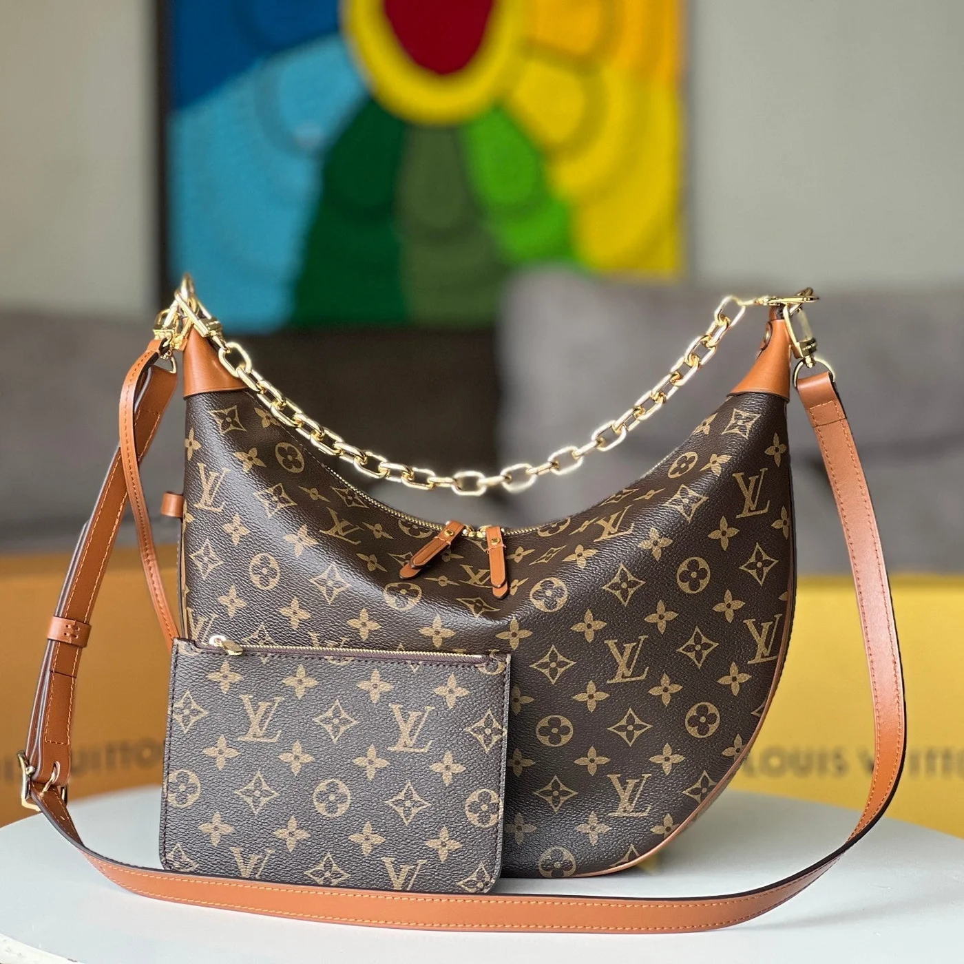 Louis Vuitton 25S Loop Hobo 38 In Brown Monogram Coated Canvas Gold Hardware Bag product view 1