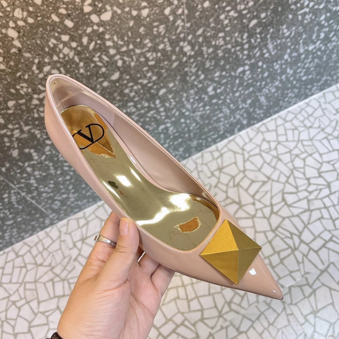 Valentino Women Nude Patent Leather Heels product view 2