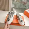 Hermès Women White Canvas Leopard Print Sneakers product view 6