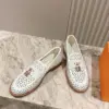 Louis Vuitton Women White Leather Loafers product view 4