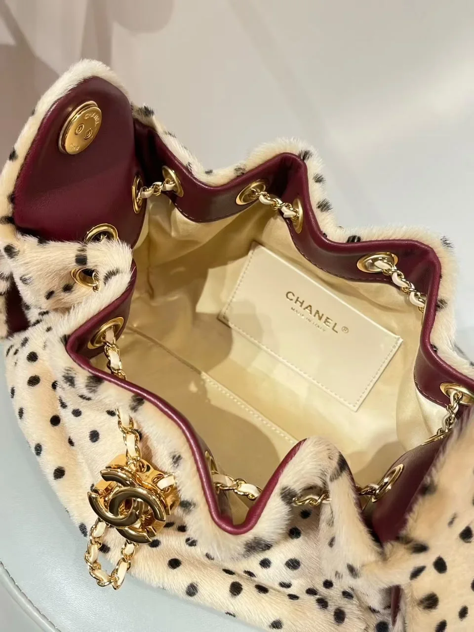 Chanel 25 Mini Cheetah Print Pony Hair Métiers d’art Collection Bag product view 3