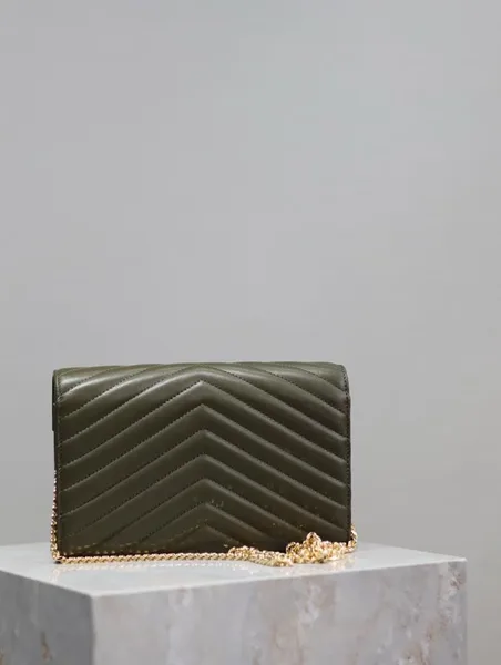 Saint Laurent chain wallet dark green Bag product view 5